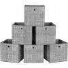 shumee Úložné boxy 10 ks biele 32x32x32 cm látkové