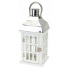 Lampáš, svietník - Drevená lucerna, Lateren White 32 cm (Lampáš, svietník - Drevená lucerna, Lateren White 32 cm)