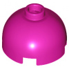 553c Magenta Brick, Round 2 x 2 Dome Top with Bottom Axle Holder (Purpurová cihla, kulatá kopule 2 x 2 se spodním držákem osy)