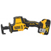 DCS369P2 DEWALT 18V AKU BEZUHLÍKOVÁ KOMPAKTNÍ MEČOVÁ PILA, 2 X 5,0 AH BATERIE, NABÍJEČKA, KUFR T-STAK