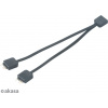 AKASA rozbočovač pro RGB LED pásky / AK-CBLD08-12BK / 1x female / 2x male/ 12cm / černý