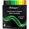 Popisovač Artmagico Pro Green Line akrylové fixky, zelené odtiene, 12 ks (1200)