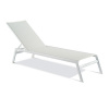 MALINDI záhradné hliníkové biele relaxačné lehátko
