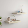 Plávajúce nástenné police 2 ks, dubové 40x23x3,8 cm, MDF-ForU-323869