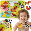 Drevené puzzle TOOKY TOY Montessori Zvieratá z farmy
