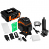 NEO TOOLS 3D laser, 12 línií, zelený, puzdro, cieľová doska, magnetický držiak, nabíjačka 75-140
