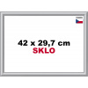 BFHM Plastový rám na puzzle 42x29, 7cm A3 - strieborný