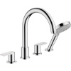 HANSGROHE Vernis Shape 4-otvorová batéria na okraj vane, vyloženie výtoku 211 mm, chróm, 71459000