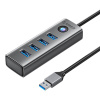 Orico PDD4U USB na 4x USB 3.0 adaptér Rozbočovač (sivý)