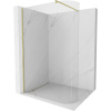 Mexen Kioto, sprchová zástena Walk-In 100 x 200 cm, 8mm číre sklo, zlatý matný profil, 800-100-101-55-06