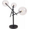 MaxLight Lollipop stolová lampa 3x40 W čierna-priehľadná T0043