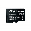 VERBATIM MicroSDHC karta 16GB Premium, U1 + SD adaptér 44082