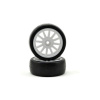 Traxxas koleso, disk 12-spoke biely, pneu slick (2)