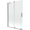 Mexen Velar dvojkrídlový posuvný vaňový panel 120 x 150 cm, priehľadný, gun metal - 896-120-000-01-95