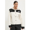 Bunda The North Face Dryvent Mono Mountain Jacket dámska, béžová farba, prechodná, oversize, NF0A88YXROU1