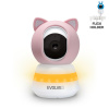 EVOLVEO Baby Monitor LUX- Múdra 360 ° videoopatrovateľka s nočným videním, detekciou plače a pohybu, ružová CAM-LUX-P