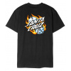 pánske tričko SANTA CRUZ Flaming Dice Dot Chest T-Shirt Black L