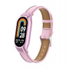 eses Kožený remienok pre Xiaomi Smart Band 8 a 9 - Ružový