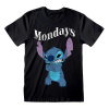 Heroes Inc Lilo & Stitch Tričko Stitch Mondays Black Velikost S