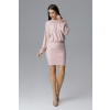 Ružové šaty s volánikom M635 Pink L