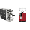 Stone Espresso Mine Black + Eureka Mignon Bravo, CR ferrari red