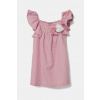 Dievčenské ľanové šaty United Colors of Benetton 43WBGV026.P.Seasonal ružová 104