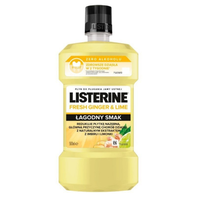 Listerine Fresh Ginger & Lime ústná voda 500 ml 1 kus