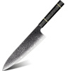 IZMAEL Damaškový kuchynský nôž Tsuriko Chef/Čierna 24 cm