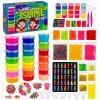 SLIME SET NA VÝROBU GLUTOV VEĽKÝ KREATÍVNY 120v1 BOX DARČEK