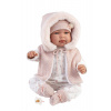 Rappa Llorens 84486 NEW BORN - realistická bábika bábätko so zvukmi a látkovým telom - 44 cm