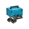 MAKITA 197629-2 DC18RD + 2x BL1850B - Aku set - 2x akumulátor (18V, 5,0Ah), dvojnabíjačka DC18RD, systainer 2x5.0Ah Li-ion+nabíjačka+kufor