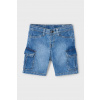 Detské rifľové krátke nohavice Mayoral cargo 3229.5J.Mini.PPYA tmavomodrá 116