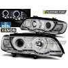 predné svetlá XENON D2S, BMW X5, 99-03, Angel Eyes, LED, chrom