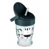 LOVI hrnček so slamkou Salt&Pepper Junior šedo/černý 250ml