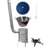 Goulash Cauldron kotol na guláš a zabíjačku nerez 80 L (1,2 mm), Goulash Cauldron nerezová kotlina 56 cm LUX, Goulash Cauldron pokrievka 65 cm SMALT, KEMPER plynový horák liatina (varič) 7 kW PB, vare