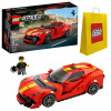 LEGO Speed Champions 76914 Ferrari 812 Competizione + LEGO 6315792 VP PAPIEROVÁ TAŠKA MEDIUM M 34X41X10 TE (KLOCKI LEGO | MAJSTROV RÝCHLOSTI 76914 FERRARI 812 COMPETIZIONE AUTA + TORBA)