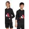 Detská mikina adidas čierna farba, s kapucňou, s potlačou, JY0301 140