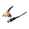 Kábel audio DIN - 4x CINCH 1 m KÖNIG VLAP20400B10