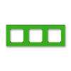 ABB LEVIT Rámeček 3901H-A05030 67 trojnásobný, pro vodorovnou i svislou montáž, zelená/kouřová černá