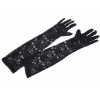 Spoločenské rukavice 43 cm čipkované