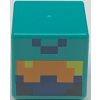 19729pb054 Dark Turquoise Head, Modified Cube (Minecraft Nether Adventurer) (Tmavě tyrkysová hlava, modifikovaná kostka pixelovaná (Minecraft Nether Adventurer))