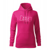 DRAGOWA dámska mikina s kapucňou made in slovakia, ružová 320g/m2 - XL