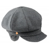 8-dielna šedá dámska bekovka od Mayser - Camila Newsboy Cap - ušné klapky Veľkosť: 55 cm (S)