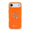 Guess IML 4G Script Metal Logo Zadní Kryt pro iPhone Air Orange
