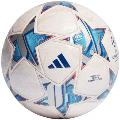 SPORT Futbalová lopta UCL Competition 23/24 IA0940 Biela s modrou - Adidas 4 bílá/modrá