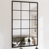 zahrada-XL Nástenné zrkadlá 3 ks čierne 100x60 cm kov 3189036