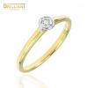 Zlatý Briliantový prsteň Au585/000 14k 1ks Briliant 0,15ct - Rozmer: 57