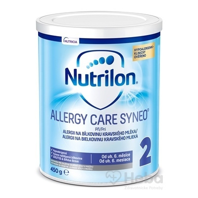 Nutrilon 2 ALLERGY CARE SYNEO mliečna výživa v prášku (od uk. 6. mesiaca) (inov. 2019) 1x450 g