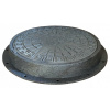 Plastový poklop na studňu 5T, priemer 80 cm, okrúhly, sivý