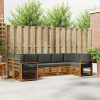 Rohová sofa sada s polštářem 7 pcs Přirozená a Anthracitová 3375422